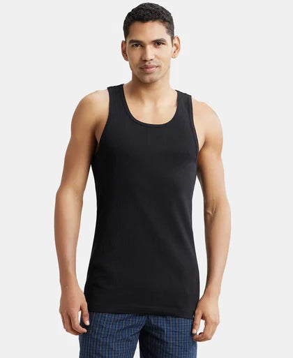 Super Combed Cotton Rib Round Neck with Racerback Gym Vest