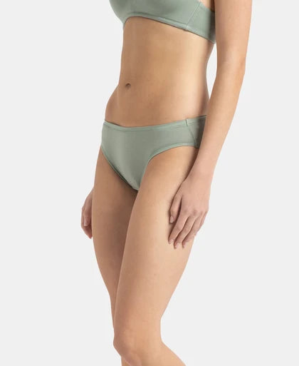 Medium Coverage Tencel Lyocell Elastane Stretch Mid Waist ...