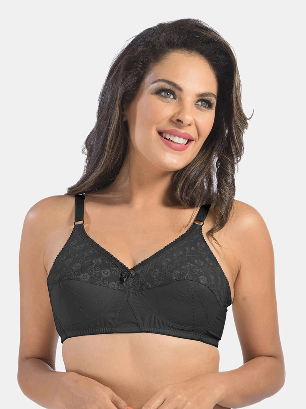 CREAM Non-Padded Wirefree Seamless Cotton Full Coverage Bra with Adjustable Straps – CREAM