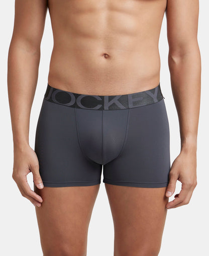 Tactel Microfiber Elastane Stretch Solid Trunk with Moisture Move Properties - Ebony & Navy (Pack of 2)