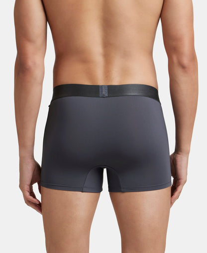 Tactel Microfiber Elastane Stretch Solid Trunk with Moisture Move Properties - Ebony & Navy (Pack of 2)