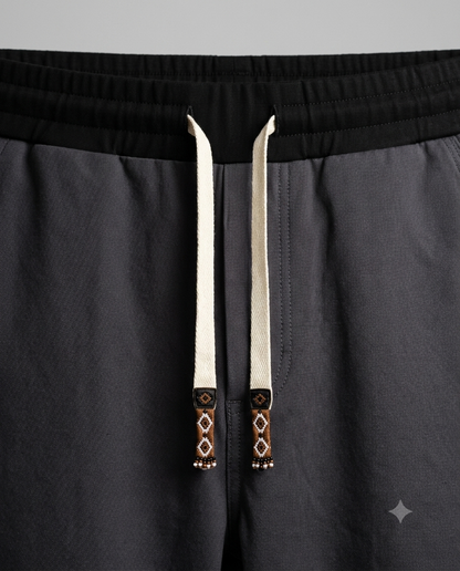 Men's Plus Size Stretchable Side Stripe Lower – Dark Charcoal Grey | L–5XL