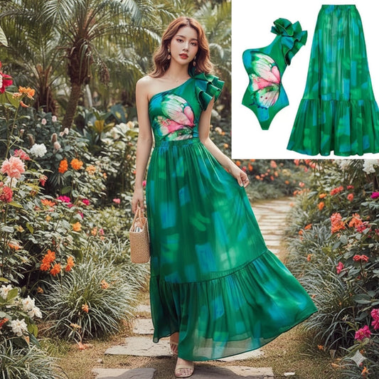 Premium Designer Beachwear & Resortwear Collection – Elegant Swimsuit & Matching Sarong Set (Copy)