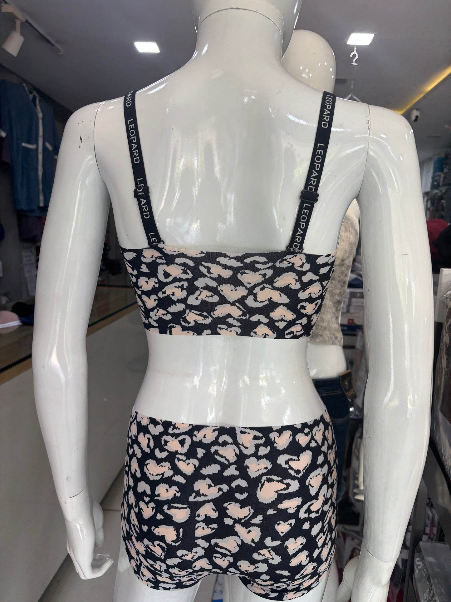 Leopard Print Bra-Panty Set | Modal Fabric | Strappy Design