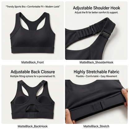 Premium Adjustable Sports Bra for High-Impact Workouts - view 3