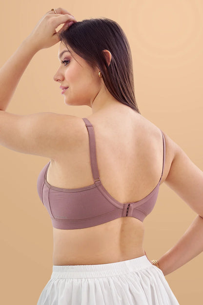 Soft Padded Cups Full Coverage T-Shirt Bra | M 5505 | L.Nude Rosy Brown