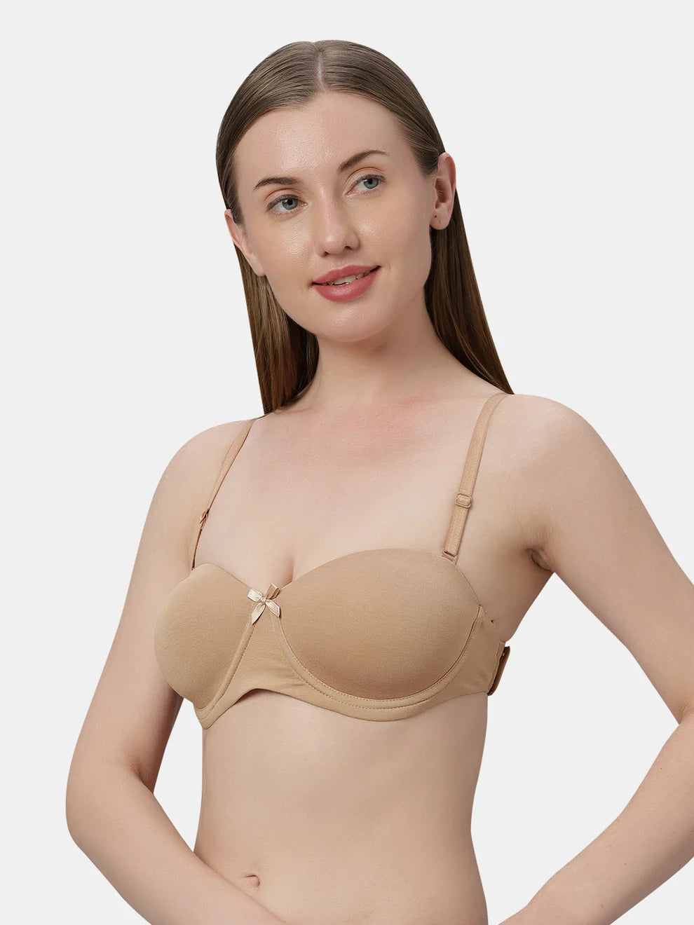 Heavily Padded Wired Cotton-Spandex Medium Coverage Multiway Fashion Bra with Detachable Transparent Straps – MAGICA