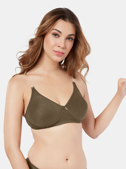 CATWALK  Non Padded Wirefree Cotton Polyester Moderate Coverage Minimizer Bra with Detachable Straps – CATWALK
