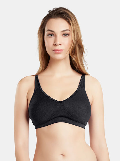 Non-Padded Wirefree Cotton Polyester Medium Coverage Moulded Comfort Bra with Adjustable Straps – YARIS