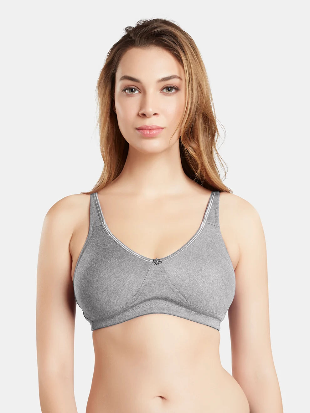 Non-Padded Wirefree Cotton Polyester Medium Coverage Moulded Comfort Bra with Adjustable Straps – YARIS