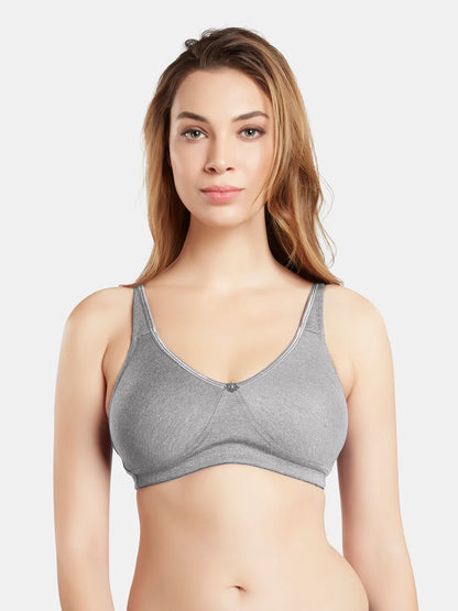 Non-Padded Wirefree Cotton Polyester Medium Coverage Moulded Comfort Bra with Adjustable Straps – YARIS