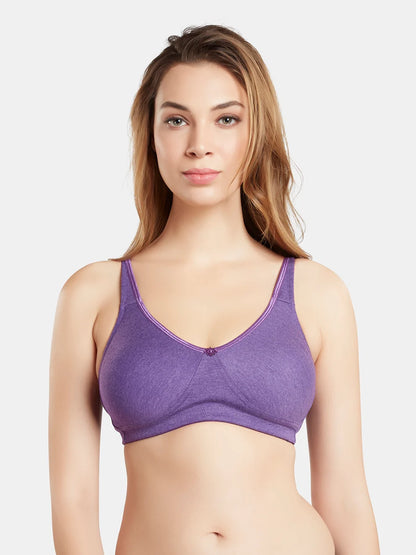 Non-Padded Wirefree Cotton Polyester Medium Coverage Moulded Comfort Bra with Adjustable Straps – YARIS