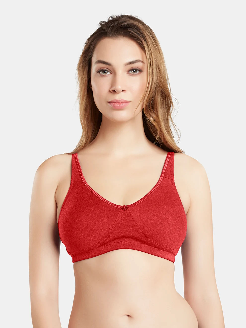 Non-Padded Wirefree Cotton Polyester Medium Coverage Moulded Comfort Bra with Adjustable Straps – YARIS