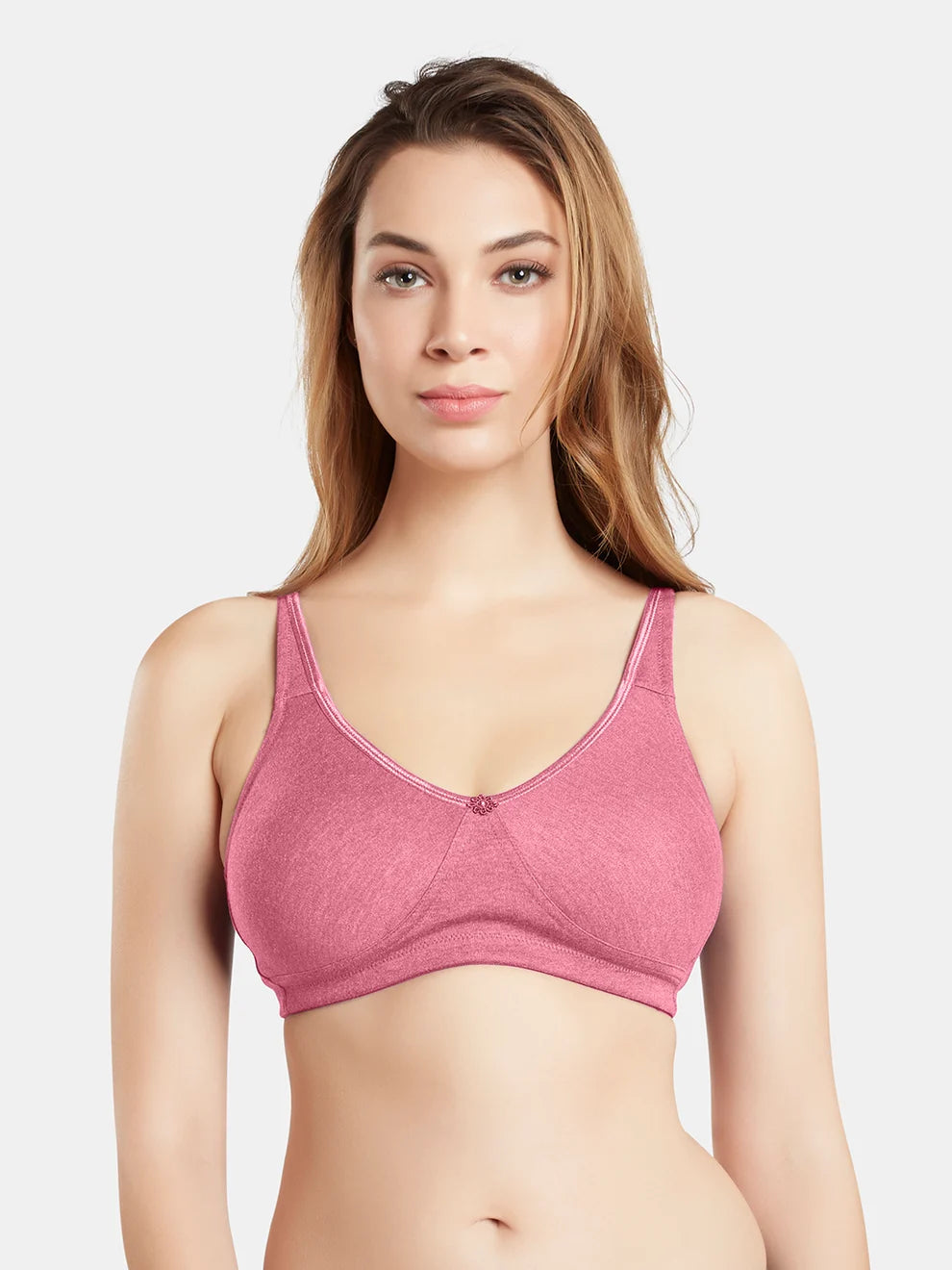 Non-Padded Wirefree Cotton Polyester Medium Coverage Moulded Comfort Bra with Adjustable Straps – YARIS