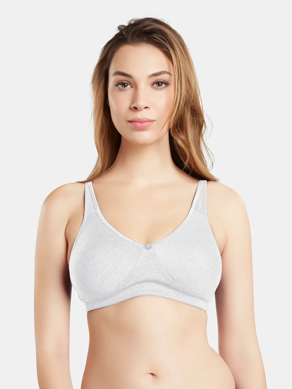 Non-Padded Wirefree Cotton Polyester Medium Coverage Moulded Comfort Bra with Adjustable Straps – YARIS