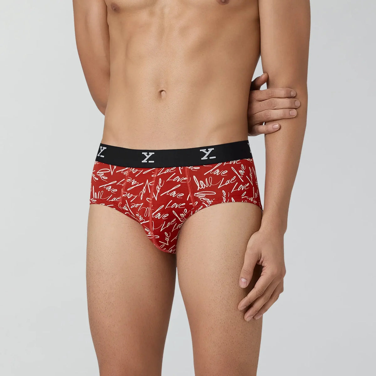 Odour-free Cotton Briefs - Lovestruck Red